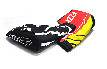 Зимние варежки на руль мото (муфты) FOX red/yellow